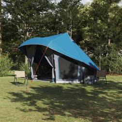 vidaXL Familie Telt Tipi Blå 10-Personers Vandtæt