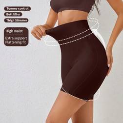 Shein Women's Solid High Waist Casual Slim-Fitting Shapewear Bottoms