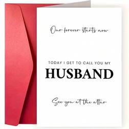 Shein Romantic Wedding Groom Card 1pc