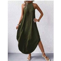 Shein Damen Einfarbiges Halter-Urlaubskleid für den Lässig Stil