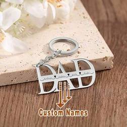 Shein Personalized Father's Day Keychain - Stainless Steel