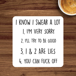 Shein Funny Wooden Rude Novelty Coaster