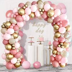 Shein Retro Pink Pastel Macaron Latex Balloon Garland Arch Kit 117 Pcs