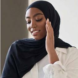 Shein Women Hijab Classic Solid Color Abaya Accessories Elegant Casual Silk-Like Jersey Hijabs Scarf Turban - Daily Wear