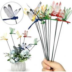Shein 10 Pcs Artificial Dragonflies 3D Dragonfly Garden Decor