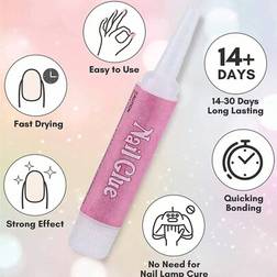 Shein 5Pcs Nail Glue, Super Strong Nail Glue For Acrylic Nails, Long Lasting Professional Nail Tip Glue For Press On Nails Bond For Acrylic Nails Adhesive Nail Glue For False Nail Tips 2g/0.07OZ/PCS 5-pack