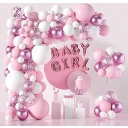 Shein 94pcs White Pink Balloon Arch Kit