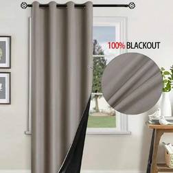 Shein Room Darkening Curtain Panel With Thermal Insulated Lining 1pc