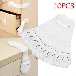 Shein 10pcs White Child Safety Cabinet Locks