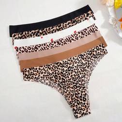 Shein Women Seamless Low Waist Sexy Leopard Bikini Underwear - Comfortable