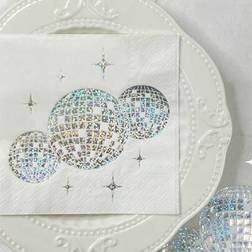 Shein 20pcs Pack 2 Ply Disco Ball Party Napkins