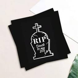 Shein Gothic Style Black 20-Year-Old Youth Theme Party Paper Towel 20pcs