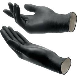 Hygostar Safe Light Disposable Nitrile Gloves 100 Pack - Black