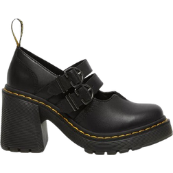 Dr. Martens Eviee Sendal Leather Heeled Shoes - Black