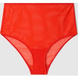 Understatement Mesh Highwaist Briefs - Fiery Red