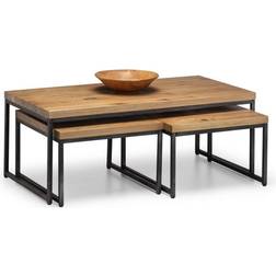 Julian Bowen Brooklyn Brown Nesting Table 60x120cm 3pcs