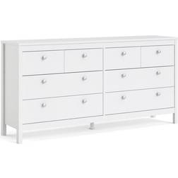 Furniturebox Madrid White Chest of Drawer 159.4x79.7cm