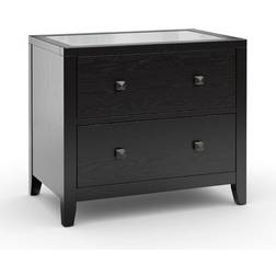 Dunelm Malone Black Bedside Table 40x63cm