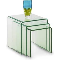Julian Bowen Amalfi Transparent Nesting Table 43x43cm 3pcs