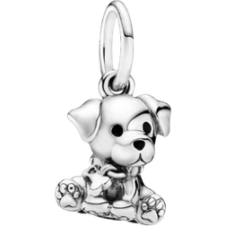 Pandora Labrador Puppy Dog Dangle Charm - Silver/Black