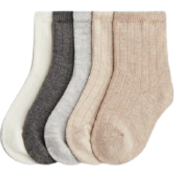 H&M Baby 5-Pack Strukturstickade Strumpor - Beige/Grå