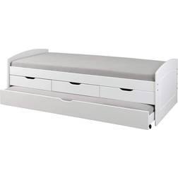 Inter Link Letto Doppio Rieka Con 3 Cassetti In Massello Di Pino 98x205x63h 38.6x80.7"