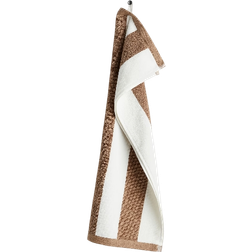 H&M Striped Guest Towel White, Brown (70x50cm)