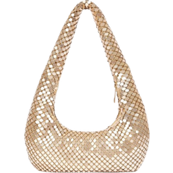Shein Women Fashionable Metal Backpack Underarm Bag High-End Shiny Party Nightclub Shoulder Bag Banquet Evening Dress Bag Rhinestone Aluminum Sheet Clutch Party Evening Bag, Perfectly Matching With New Years Outfit, Excellently Matching With Party Dresses For Women, Essential Wedding Items,Perfectly Matching With Graduation Dress, Prom Dresses, Perfectly Matching With Bridal Party
