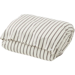 Tekla Percale Dynebetræk Sort, Beige (200x140cm)
