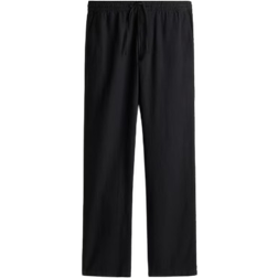 H&M Linen Blend Trousers - Black