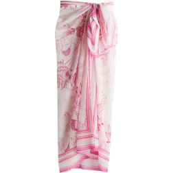 H&M Sarong - White/Pink Patterned