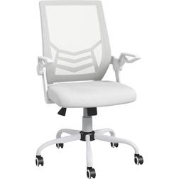 Vinsetto Mesh Swivel White Office Chair 104cm