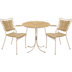 Mandalay Marguerit 70 cm Inkl 2 Havestole Havemøbelsæt - Teak Havemøbelsæt