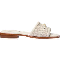 Michael Kors Mandy Signature Logo Slide Sandal - Vanilla/Cream