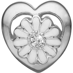 Christina Marguerite Charm - Silver/White/Diamond