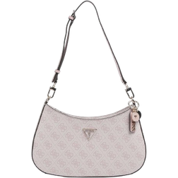 Guess Logo Printed Noelle Top Zip Shoulder Bag - Pink
