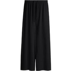 H&M Wide Pull On Trousers - Black
