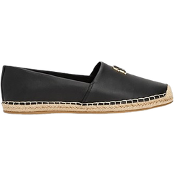 Tommy Hilfiger Leather Espadrilles - Black