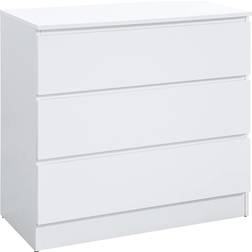 Birlea Oslo 3 White Chest of Drawer 80x77cm