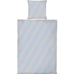 Mette Ditmer Diagonal Duvet Cover Grey, Blue (220x140cm)