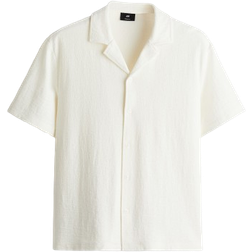 H&M Regular Fit Jersey Resort Shirt - Cream