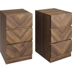 GFW Taranto Walnut Bedside Table 40x35cm