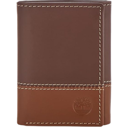 Timberland Leather Hunter Two Tone Trifold Wallet - Brown/Tan