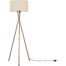 Latitude Run Mishler Tripod Camden Copper/Beige Floor Lamp 155cm
