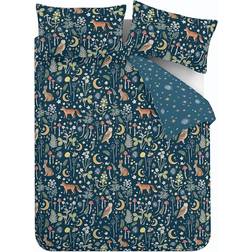 Catherine Lansfield Enchanted Twilight Animals Duvet Cover Blue (200x135cm)