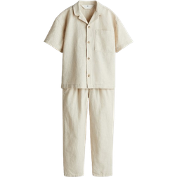 H&M Linen Blend Set 2-piece - Light Beige (1272063001)