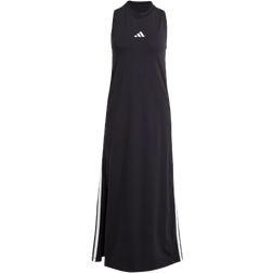 adidas Women's Essentials 3-Stripes Long Racerback Dress - Black/White