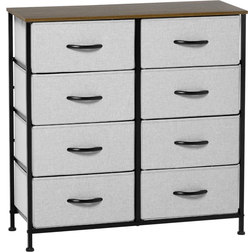 Homcom Industrial Bedroom Dresser Grey Chest of Drawer 81.5x81.5cm