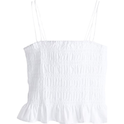 H&M Smocked Strappy Top - White