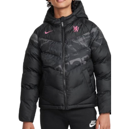 Nike Chelsea F.C. Third Older Kids' Football Synthetic-Fill Hooded Jacket - Black